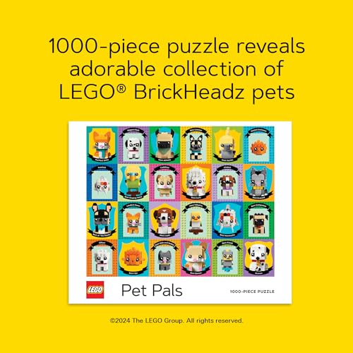 Chronicle Books Lego Pet Pals: 1000-piece family-friendly puzzle for gatherings