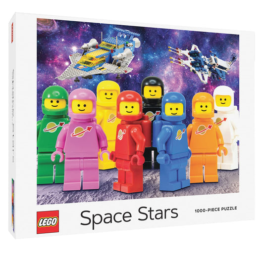 Chronicle Books LEGO Space Stars puzzle cover image inviting family fun and a satisfying solo challenge.