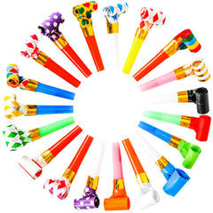 Chshhuao 50 Pcs Blowouts packaging shows colorful variety for a lively party.