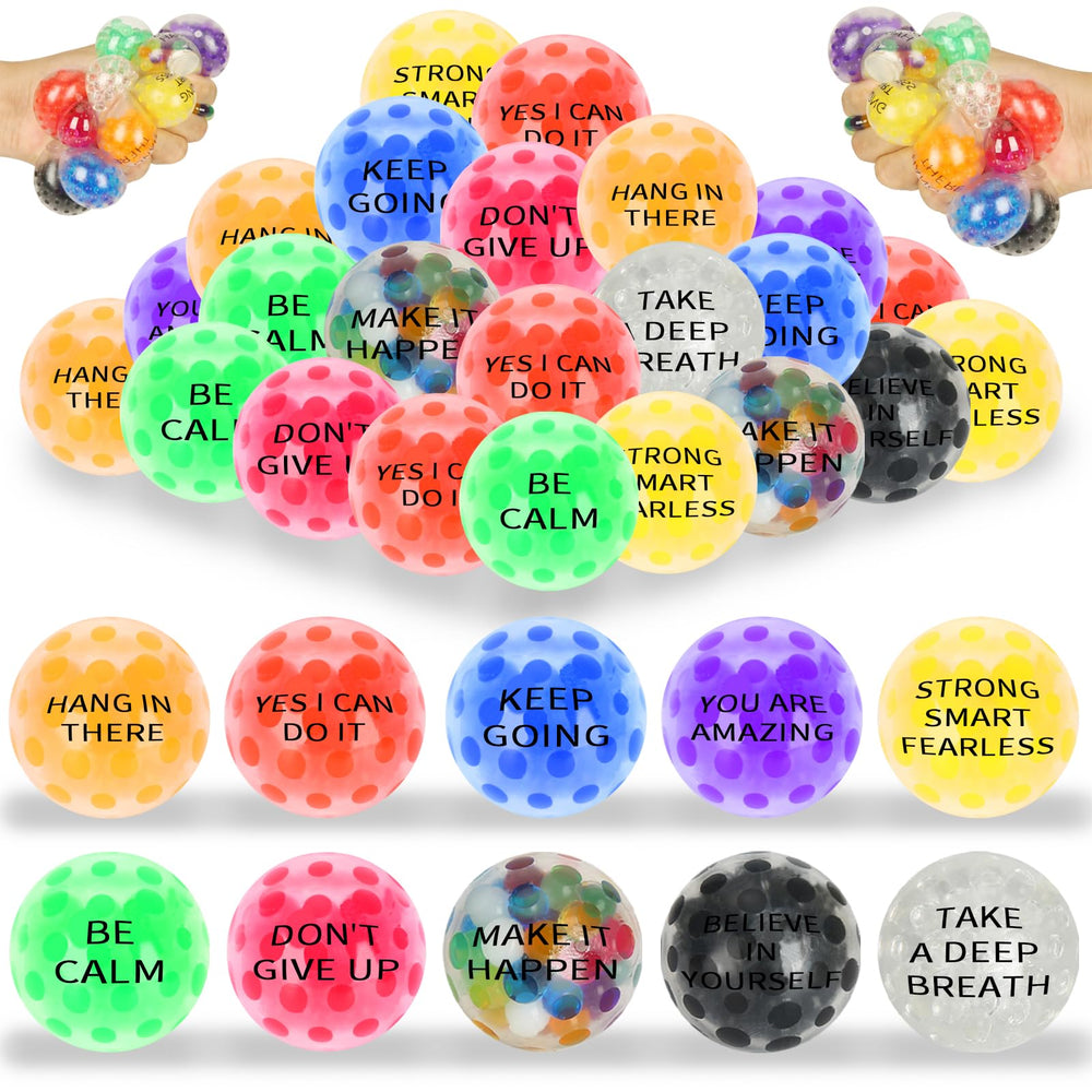 Chshhuao motivational mini stress balls in ten colors for focus and relaxation