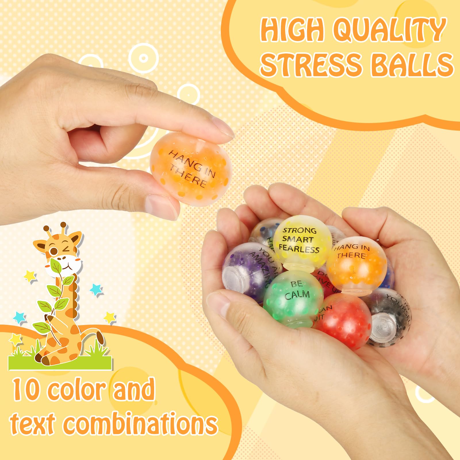 Chshhuao mini stress ball with durable thermoplastic rubber outer layer for long lasting use