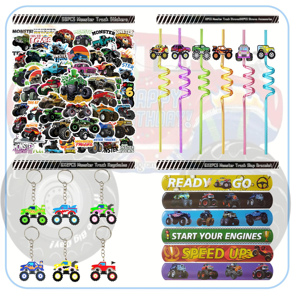 CHSLtmxq diy stickers monster truck spark creative activities at party