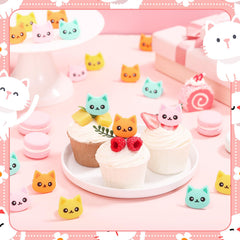 Chuangdi cat cupcake rings easy to place on cupcakes for quick decorating