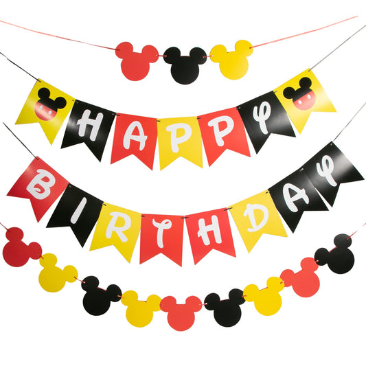 CHuangQi Mickey banner header hanging for a vivid party backdrop