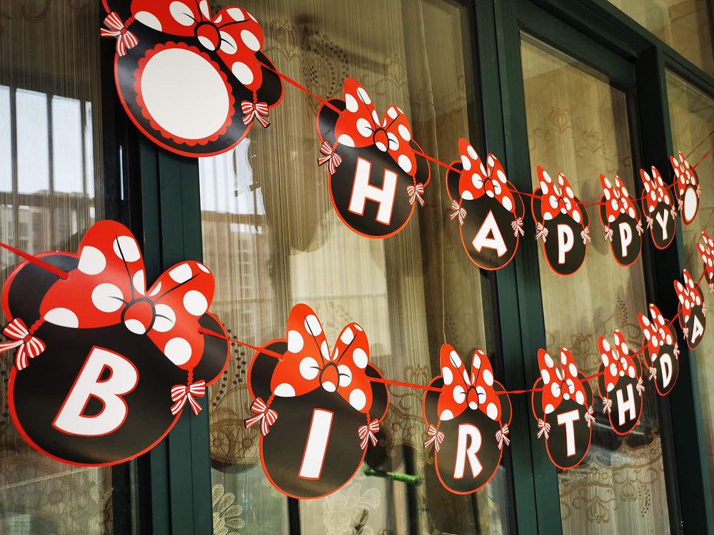 CHuangQi Minnie banner suitable for banquets and tabletops as festive accents