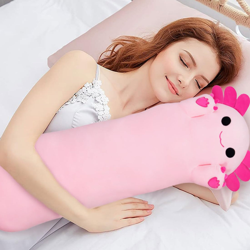 Chubbyjoy axolotl plush fabric texture close-up shows ultra-soft feel