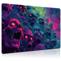 CHUNBAI MTG playmat with game zone layout keeps cards organized and adds structure.