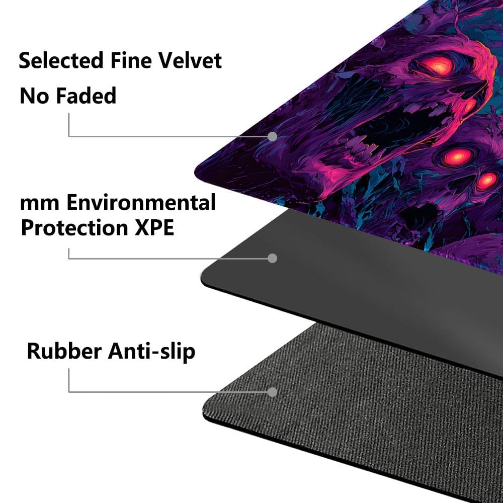 CHUNBAI MTG playmat with non-slip base prevents slips during intense matches.