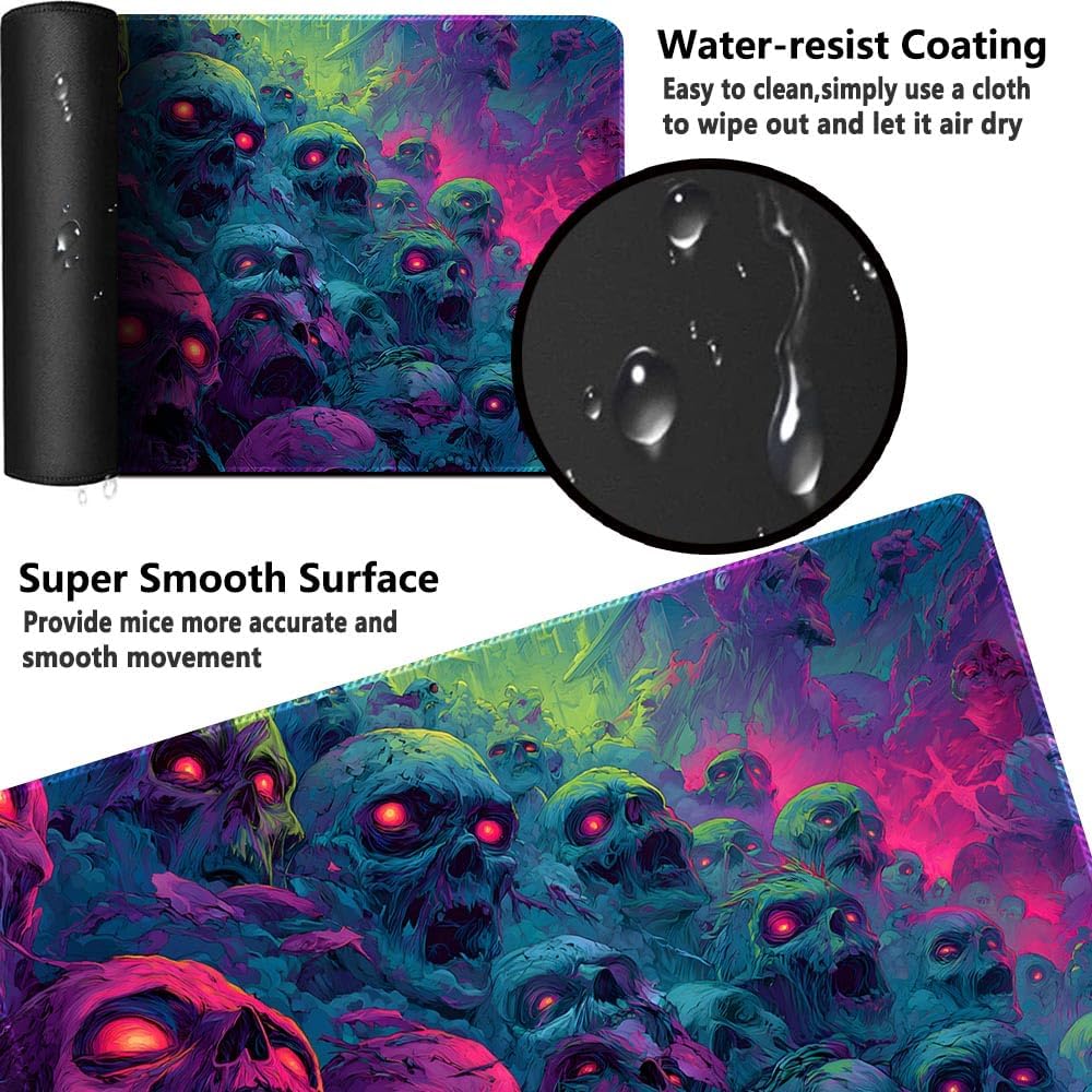 CHUNBAI MTG playmat features stitched edges to prevent fraying and curling.