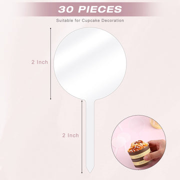 Chunful blank clear round topper closeup for customizable cake designs