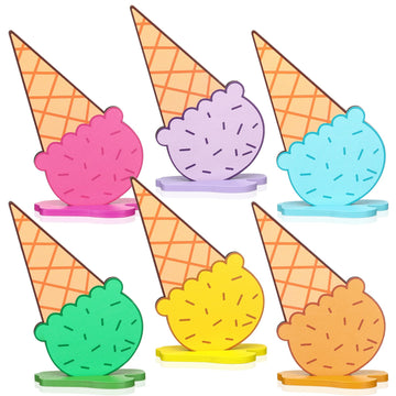 Chunful wooden ice cream sign pink enhances summer table decor and photo opportunities.