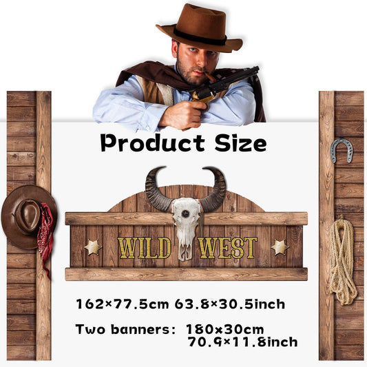 CHUNNIN West saloon door banner adds authentic vibe to western events.