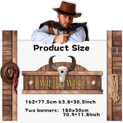 CHUNNIN West saloon door banner adds authentic vibe to western events.
