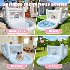 CHUNNIAN White Bounce House safety net for secure play