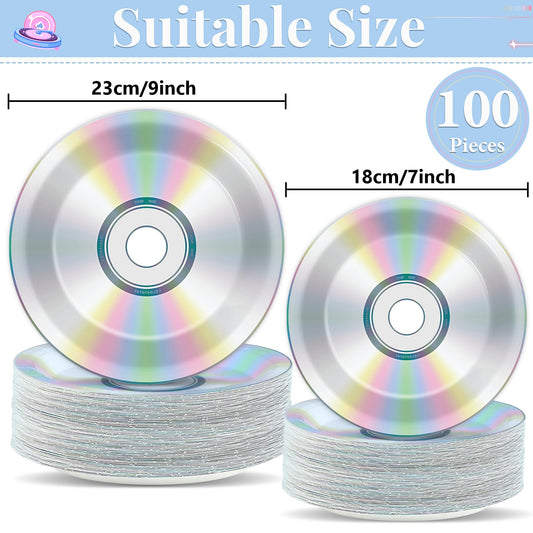 CHUNNIN 7-inch 90s plates, vibrant disc design for nostalgic gatherings.
