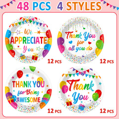CHUNNIN appreciation plates are durable and resist bending for varied party foods.