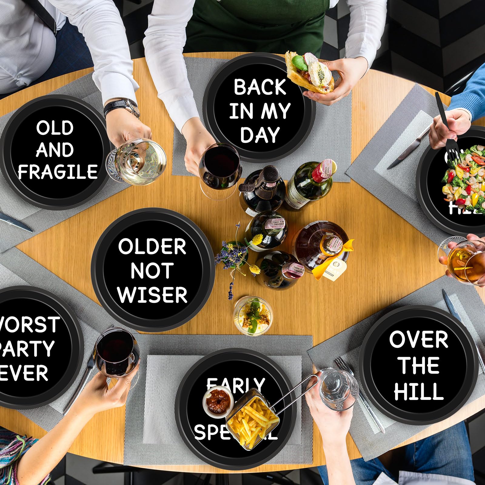 CHUNNIN back-in-my-day-plates evoke nostalgia while serving desserts at parties.