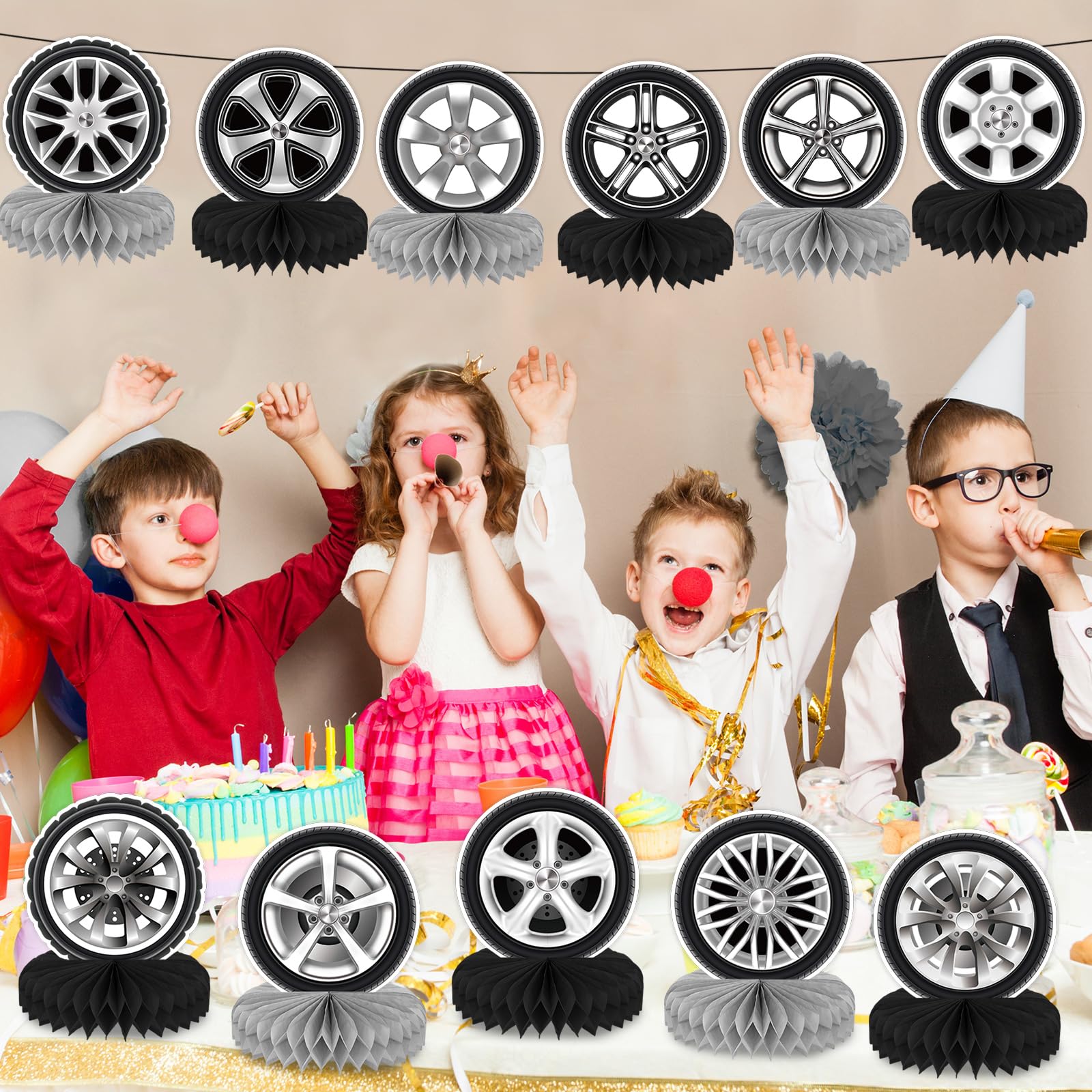 CHUNNIN car-themed party supplies coordinate easily with other decorations.