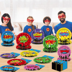 CHUNNIN cityscape party plates design; enhances table decor and storytelling