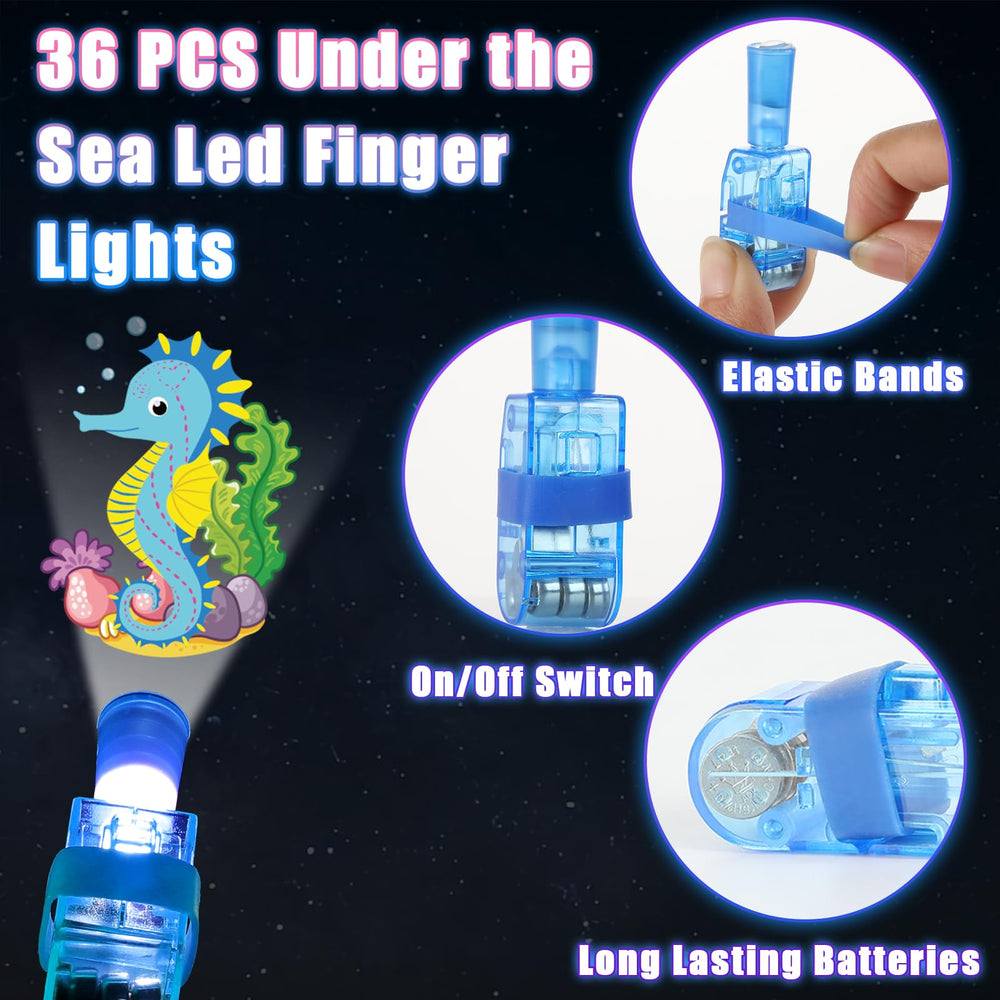 CHUNNIN colorful sea-animals finger lights brighten birthdays and beach celebrations.