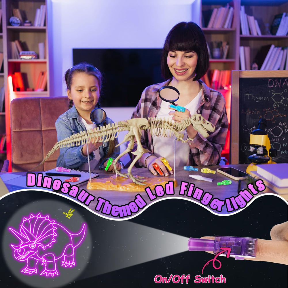 CHUNNIN dinosaur finger light adds mood lighting for birthday celebrations.