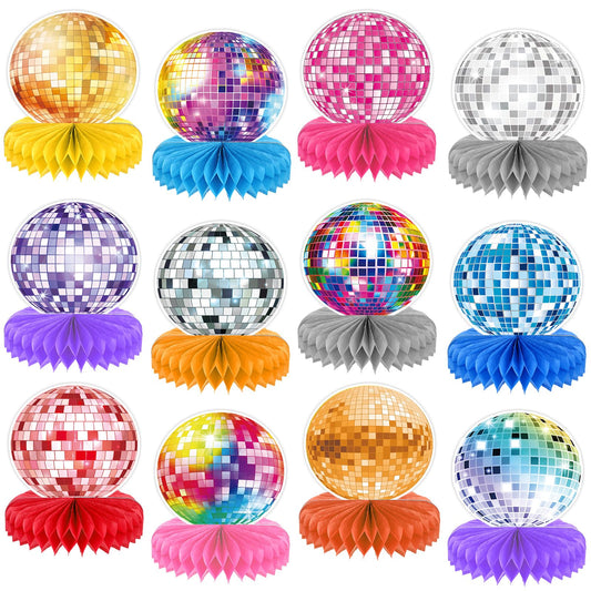 CHUNNIN disco ball centerpiece set shines as vibrant table decor for birthdays