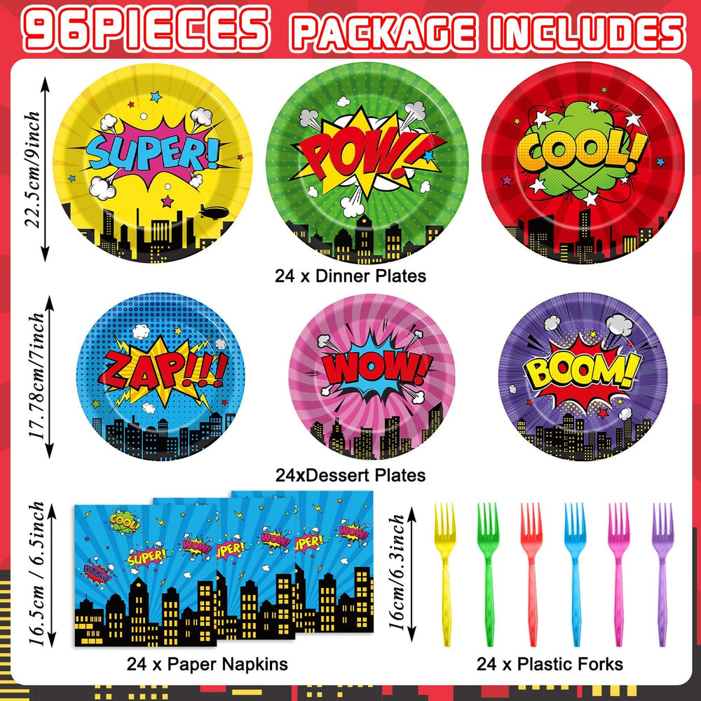 CHUNNIN hero napkins 24pc featuring vibrant graphics; quick cleanup during celebrations