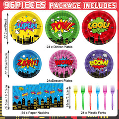 CHUNNIN hero napkins 24pc featuring vibrant graphics; quick cleanup during celebrations