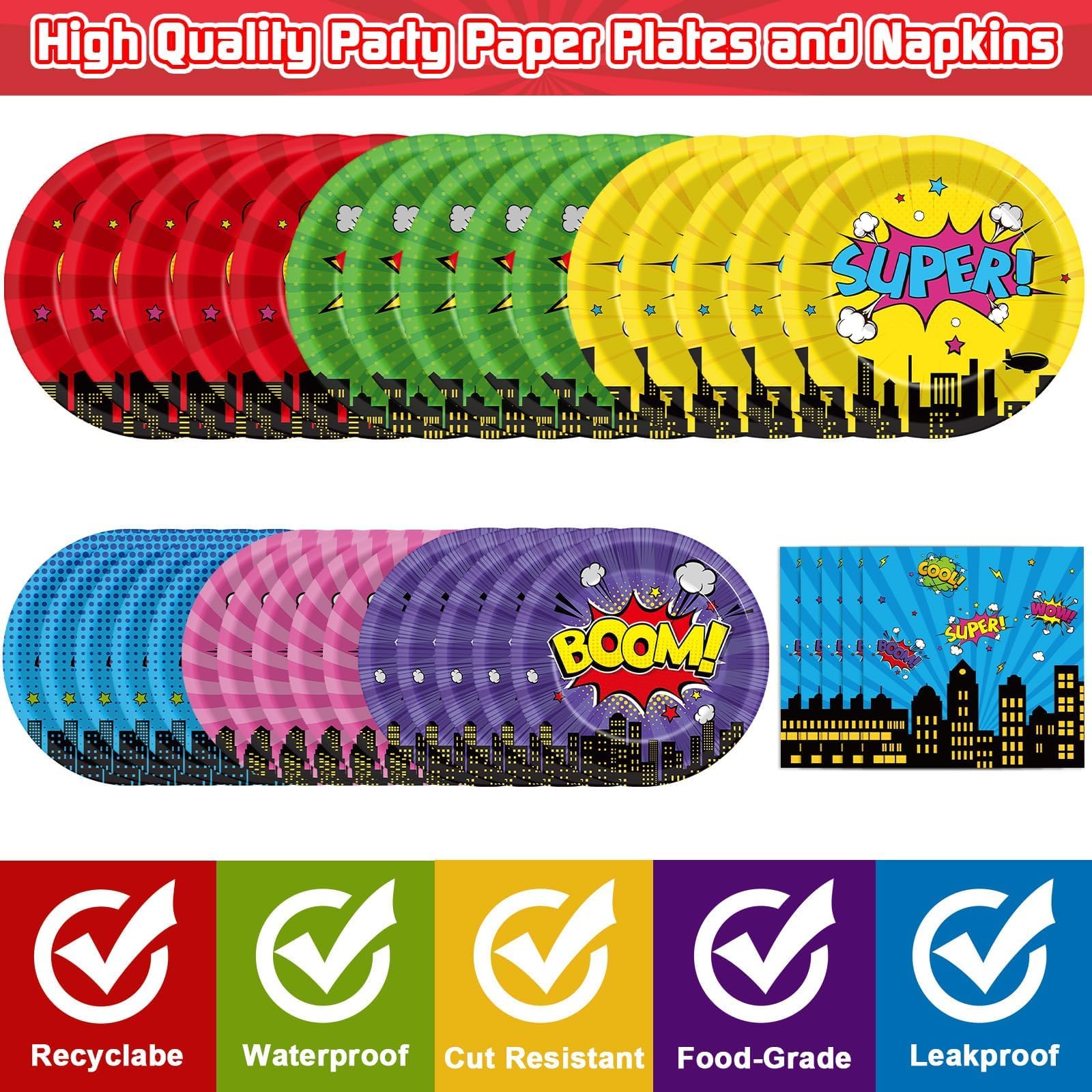 CHUNNIN hero theme forks 24pc; sturdy utensils for playful superhero parties