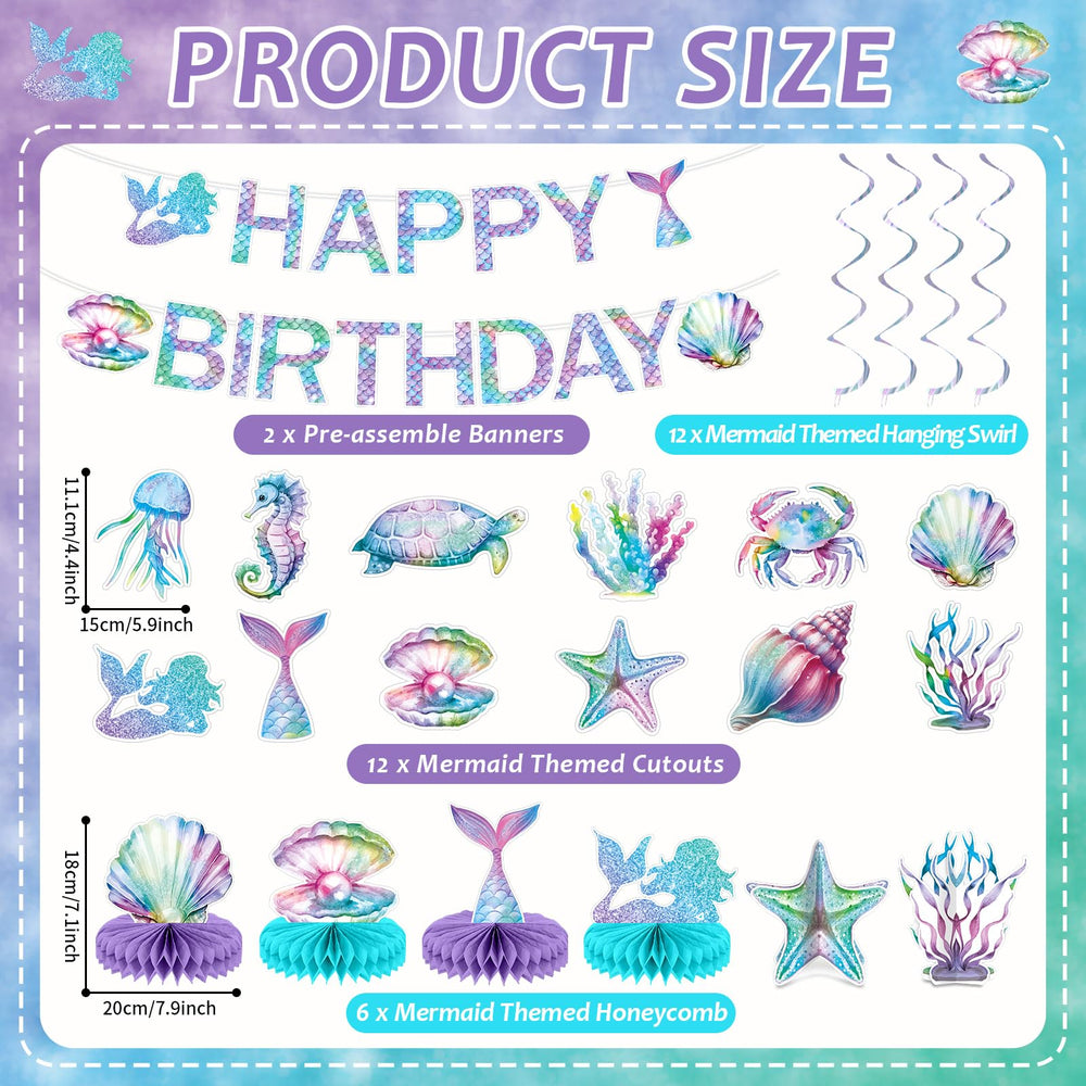 CHUNNIN Mermaid hanging swirls add movement and festive ambience.