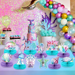 CHUNNIN mermaid-honeycomb-base-purple pairs with lavender accents for festive oceanside celebrations.