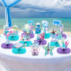 CHUNNIN mermaid-honeycomb-centerpiece-assembled-table showcases instant, stylish table decor.