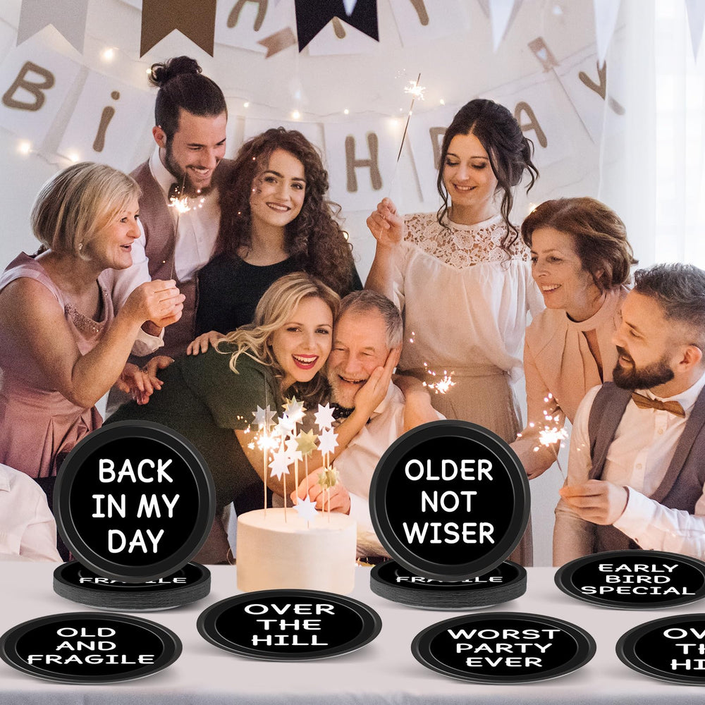 CHUNNIN older-not-wiser-plates deliver lighthearted humor that eases party vibes.
