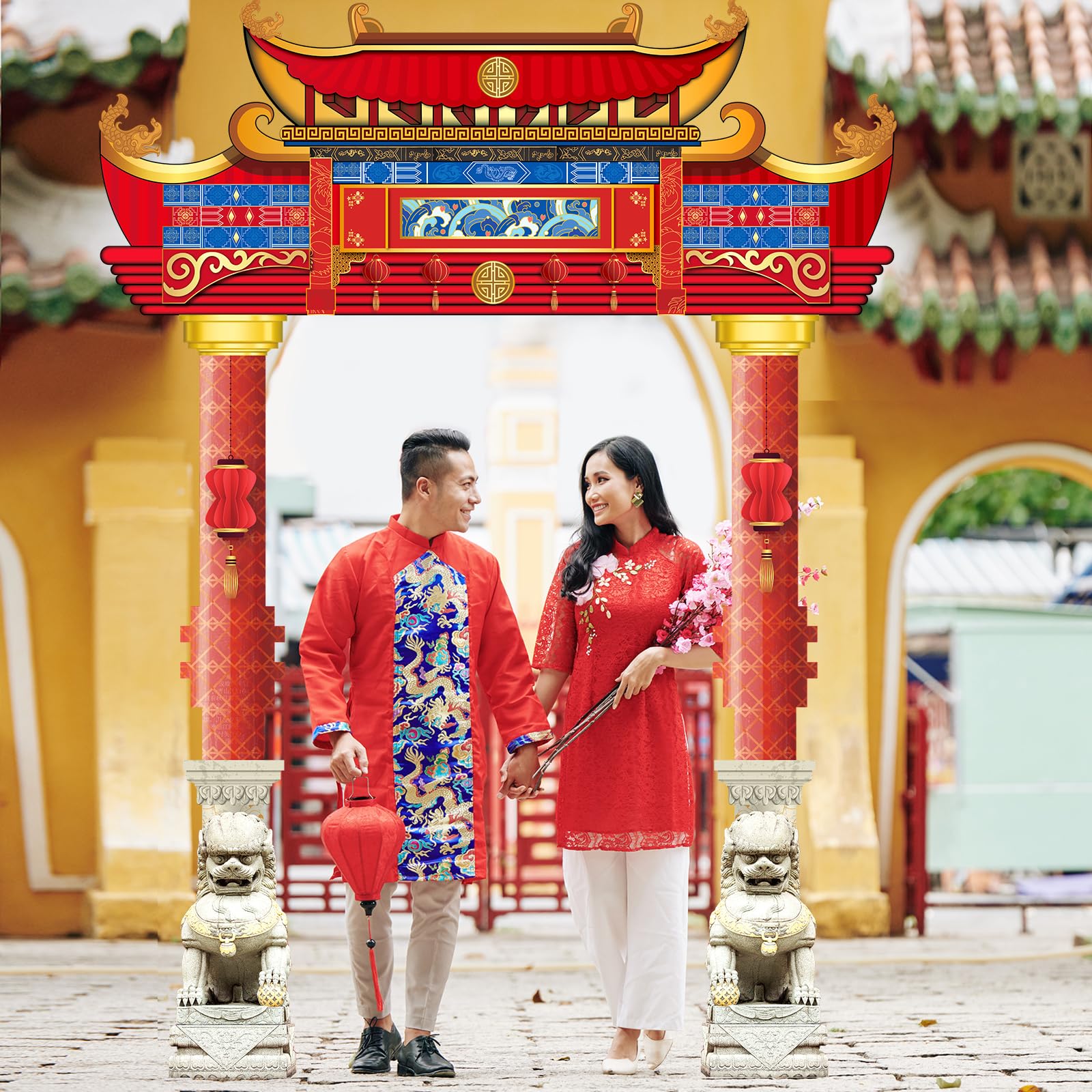 CHUNNIN outdoor decoration set enhances entrances and events with festive appeal.
