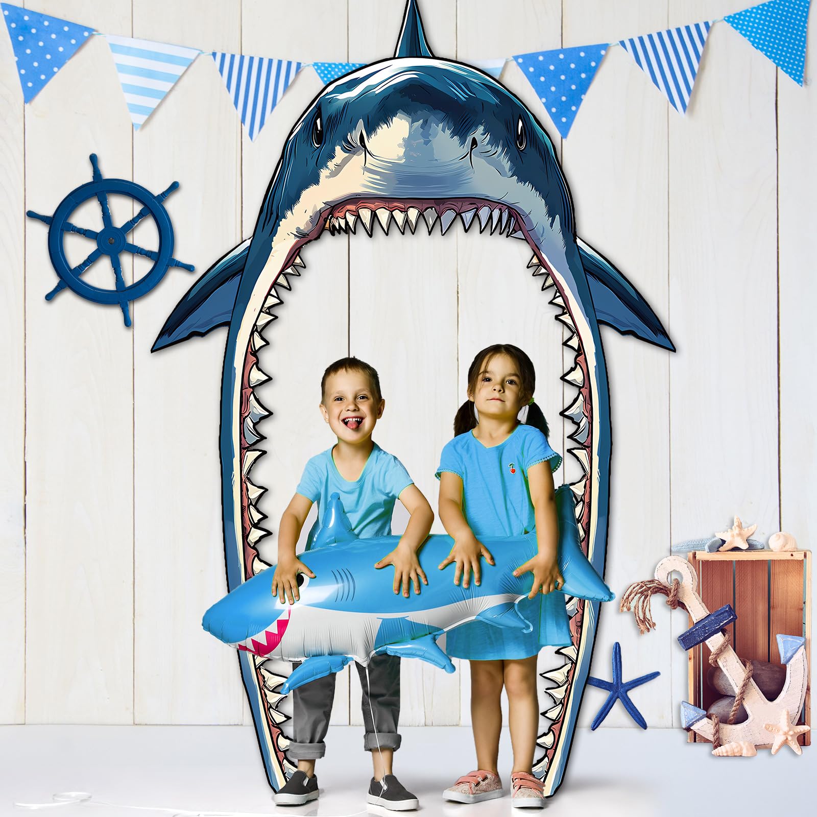 CHUNNIN shark doorway decoration for porch entrance at parties.