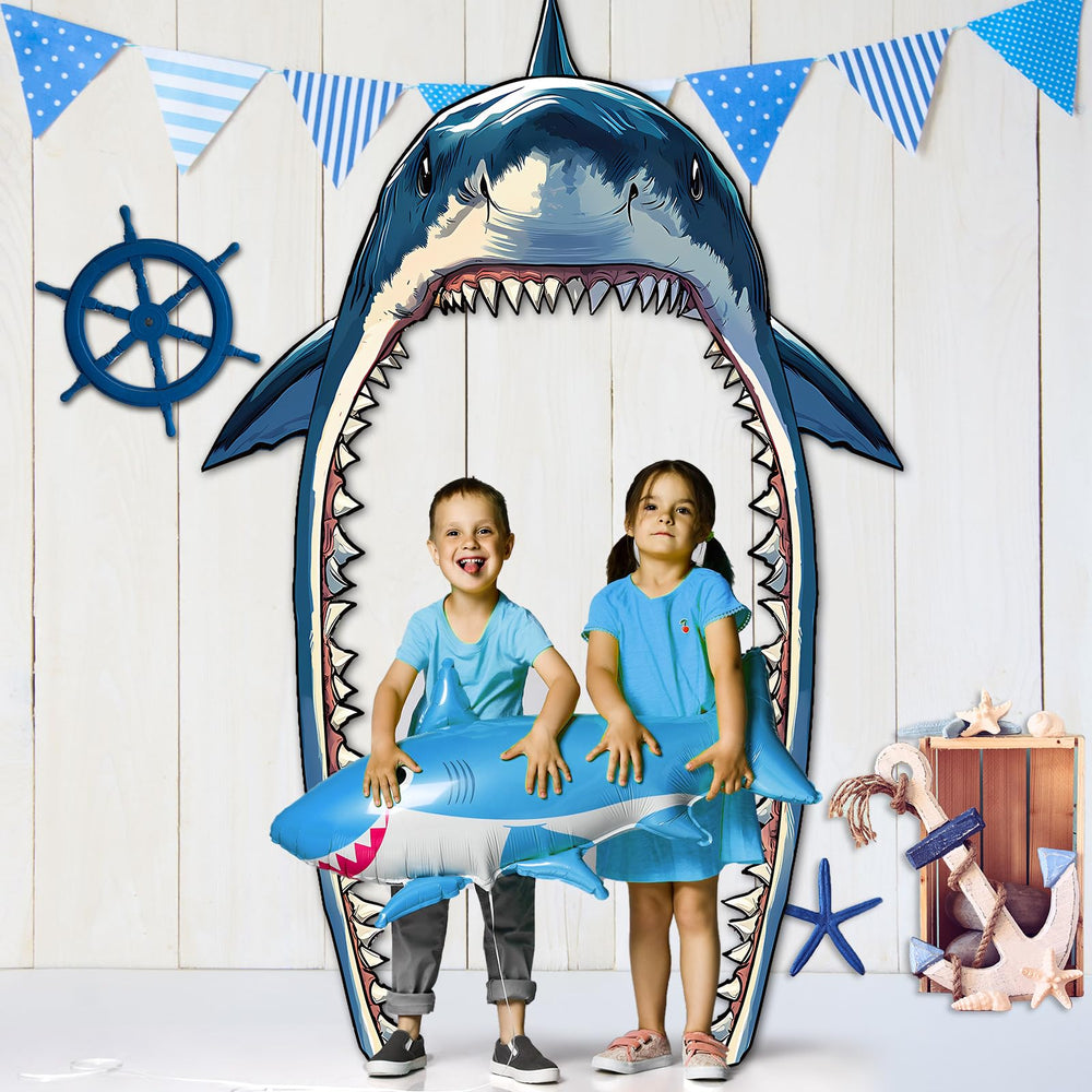 CHUNNIN shark doorway decoration for porch entrance at parties.