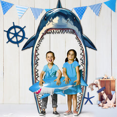 CHUNNIN shark doorway decoration for porch entrance at parties.