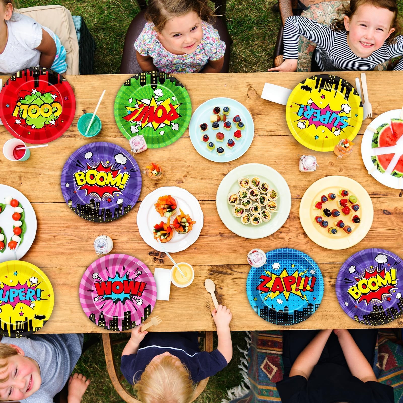 CHUNNIN six-pattern plate set suits diverse party themes.