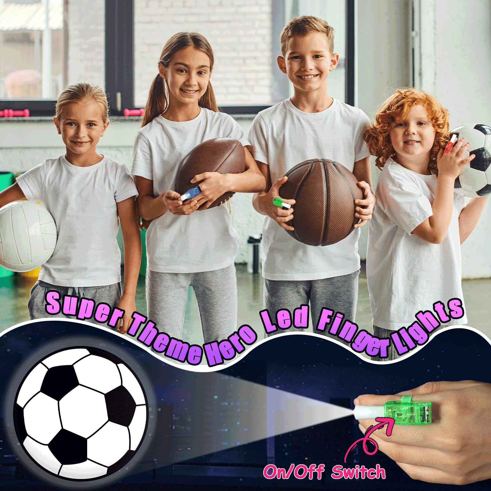 CHUNNIN soccer finger lights add vibrant ambiance to themed events