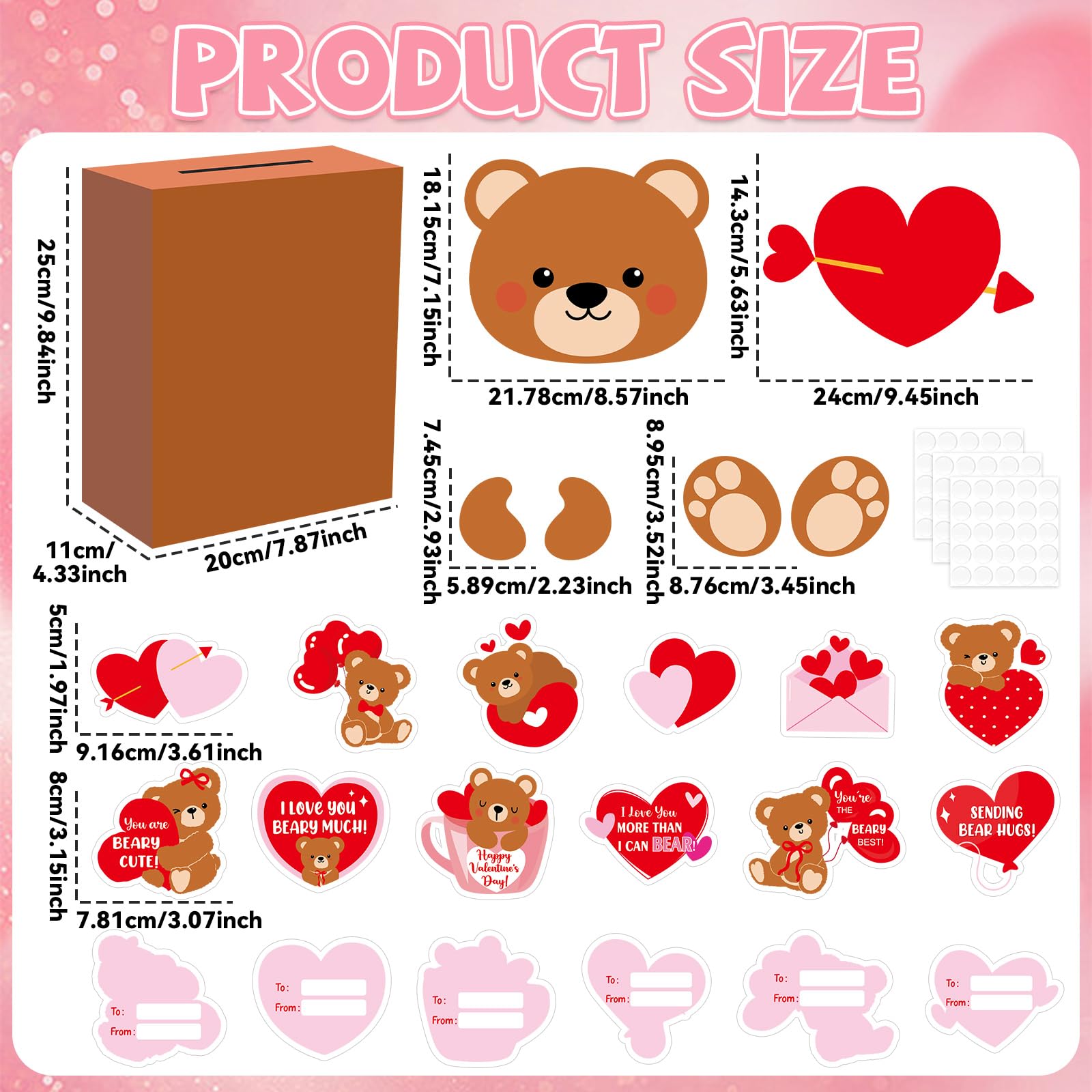 CHUNNIN 48-card Valentine greeting card pack for messages