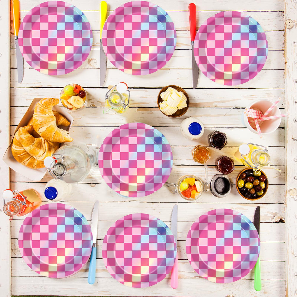 CHUNNIN waterproof and leak-proof plate in glossy pink for desserts