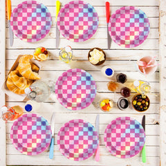 CHUNNIN waterproof and leak-proof plate in glossy pink for desserts