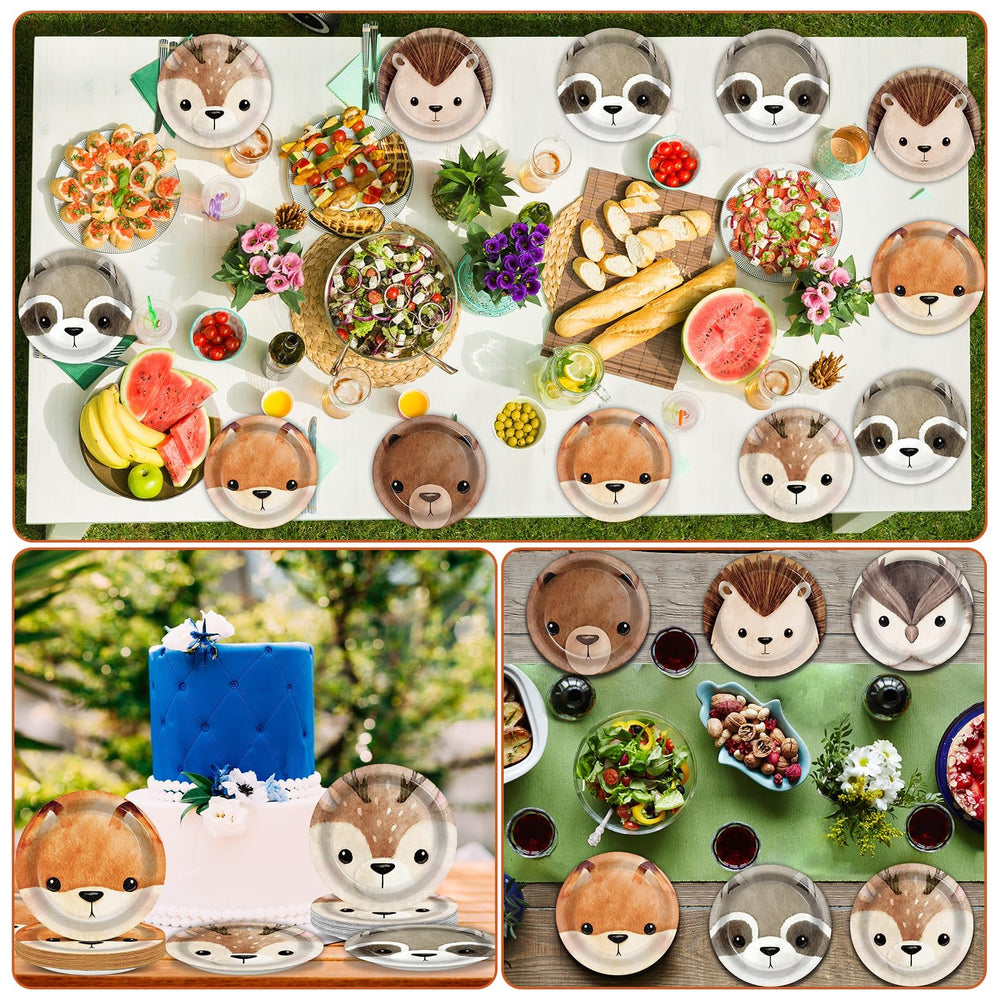 CHUNNIN waterproof and oil-proof plates protect surfaces during colorful animal snacks.