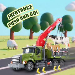 Chyucjl truck features lift-arm action for interactive play.