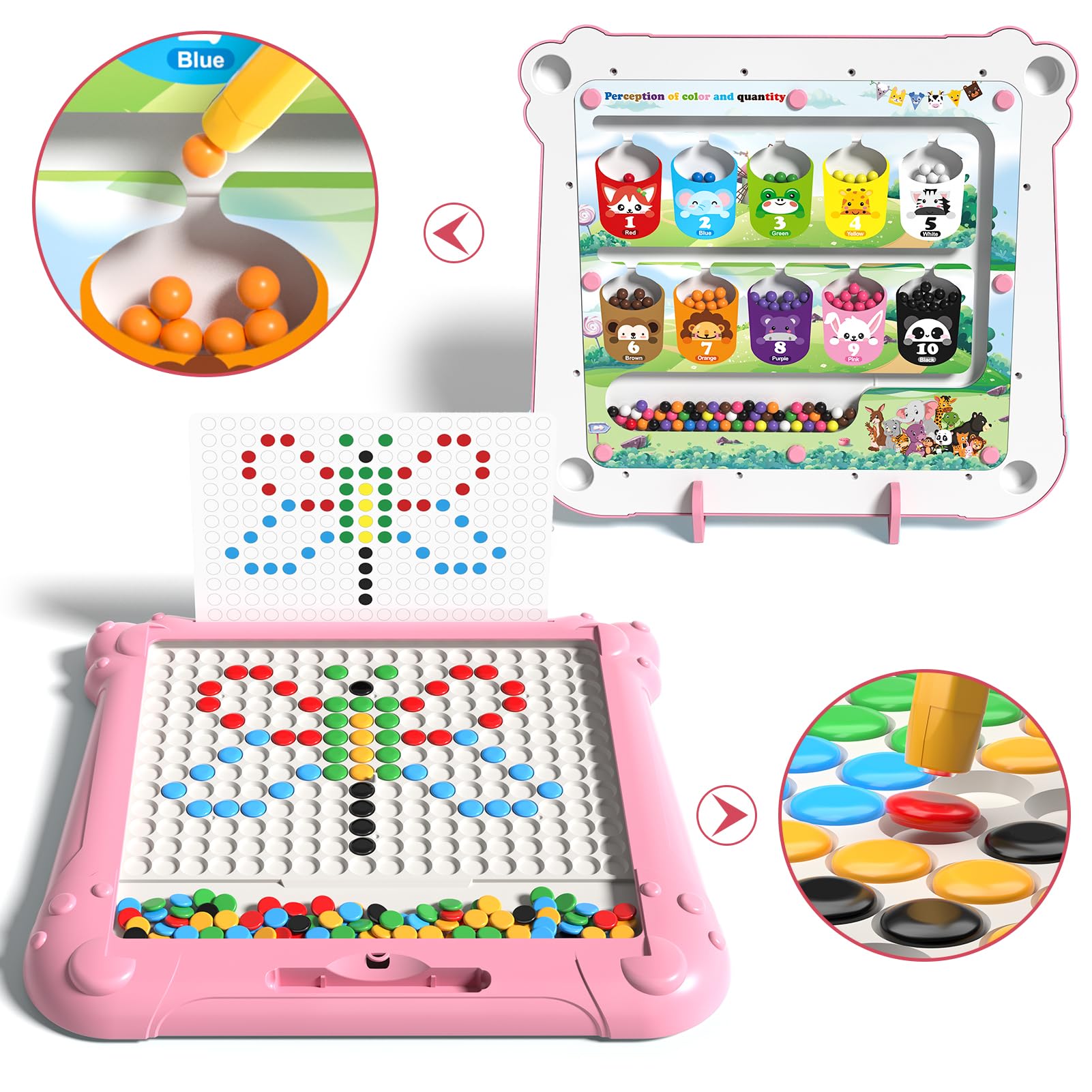 Ci Vetch color and number maze shows patterns to practice counting.