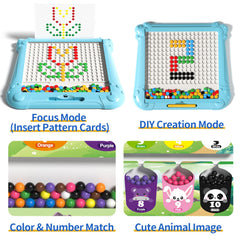 Ci Vetch color and number maze with beads teaches sorting.