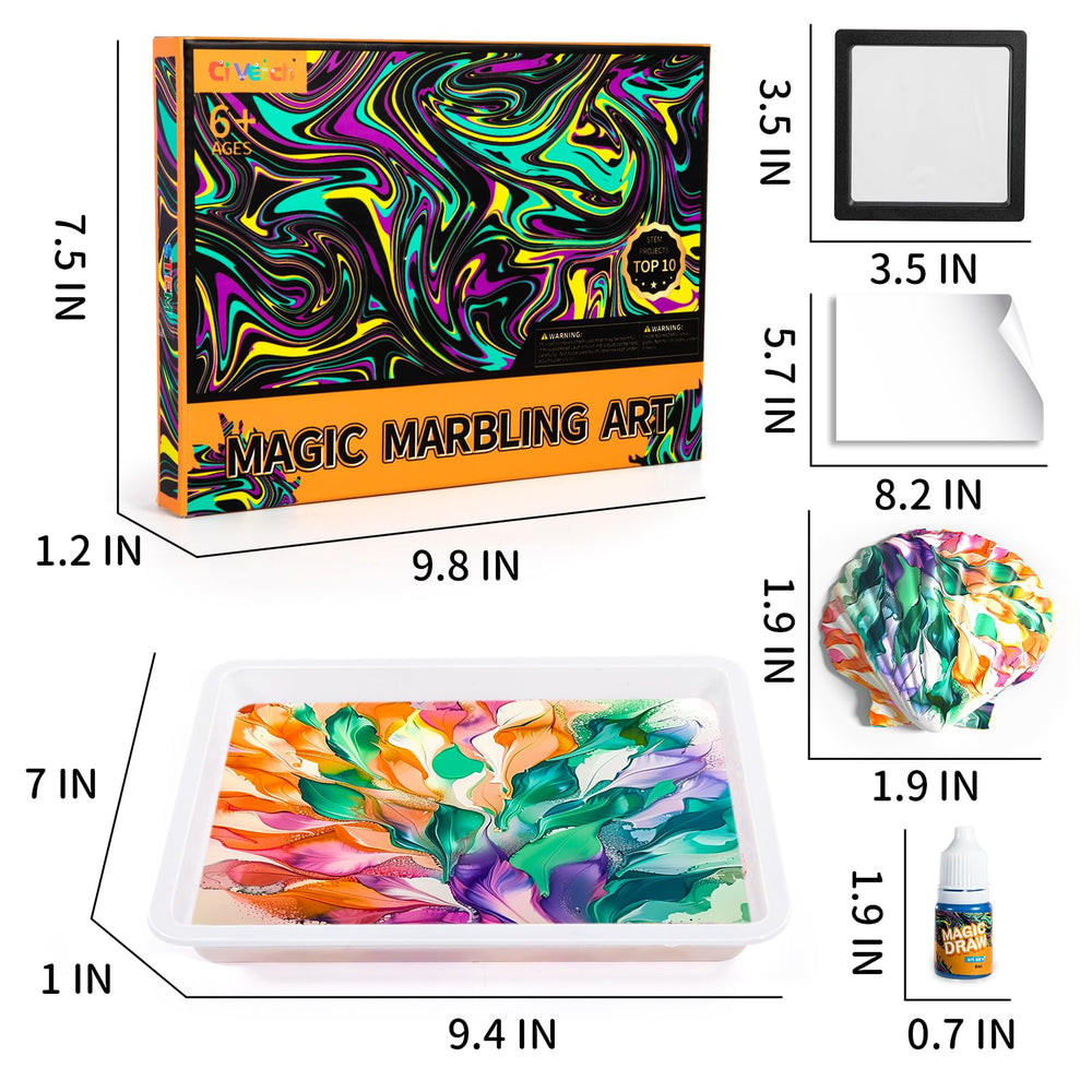 Ci Vetch water marbling kit presented as a gift-ready arts and crafts set.