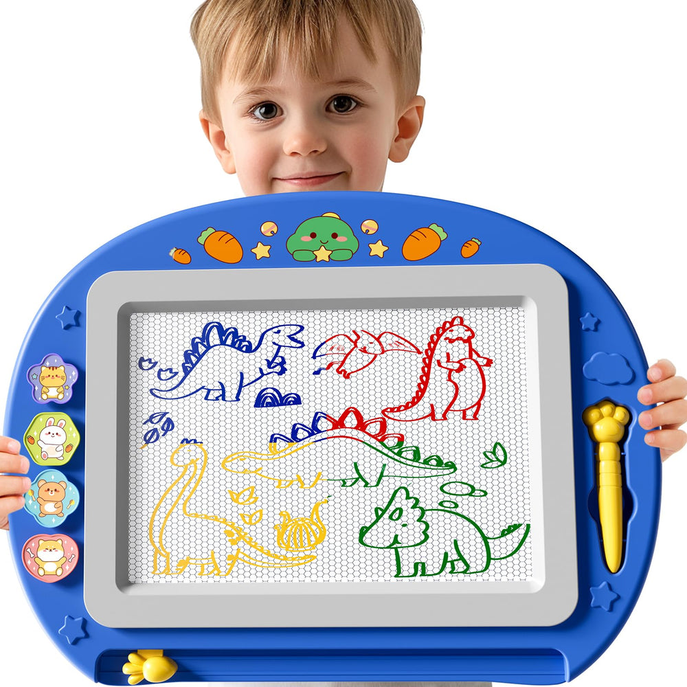 Ci Vetch large magnetic drawing board with 13x17 inch doodle area for mess-free art