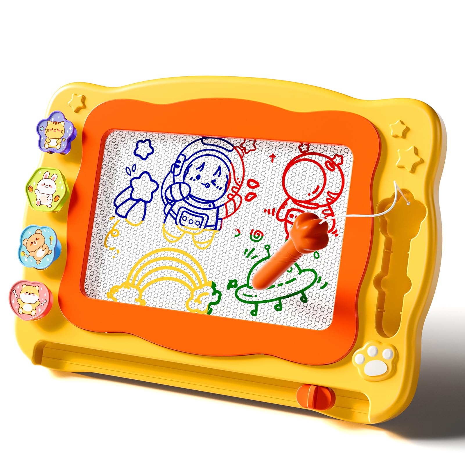 Ci Vetch large magnetic drawing board doodle area for mess-free creativity on the go.