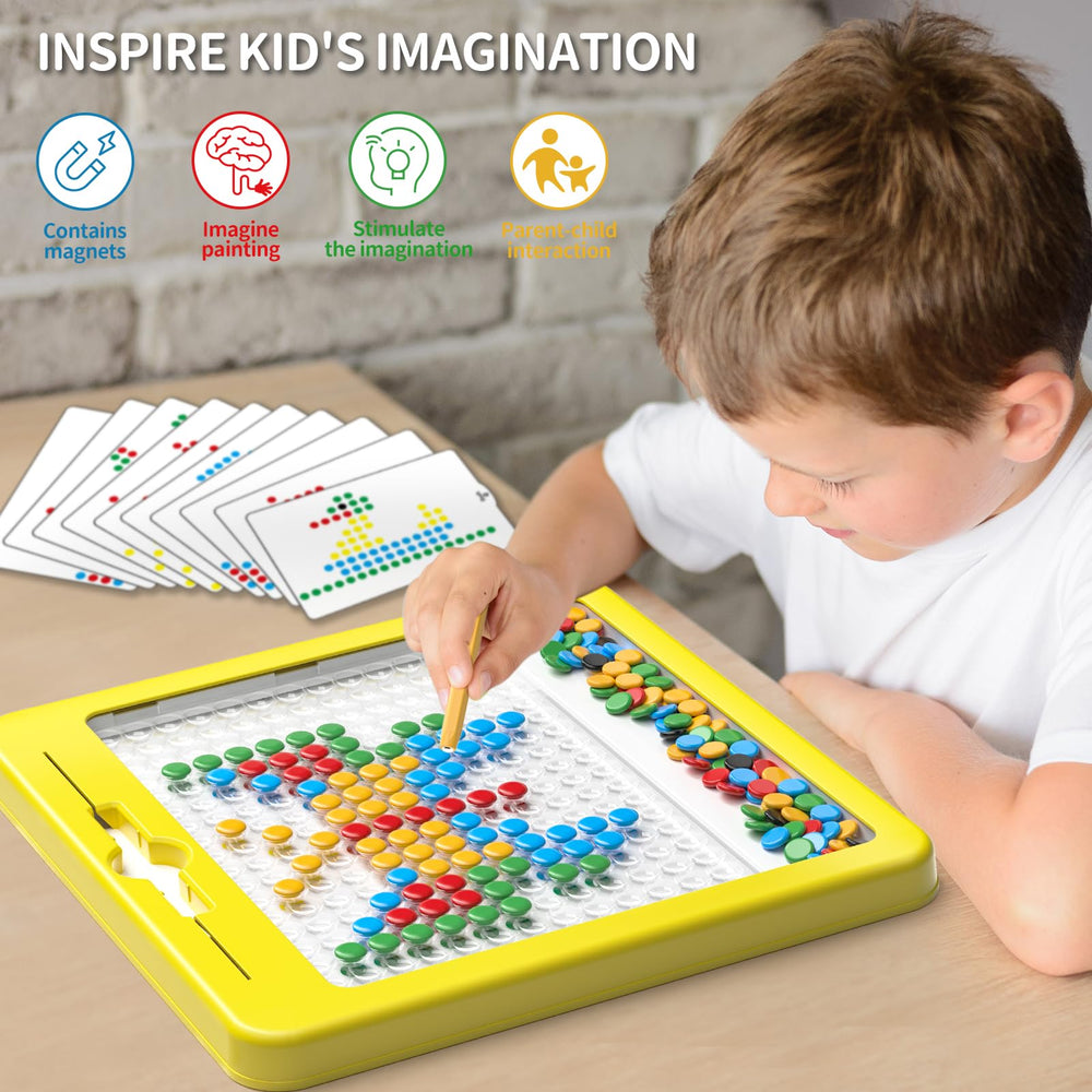 Ci Vetch magnetic beads and board showing 110 colors for pattern drawing